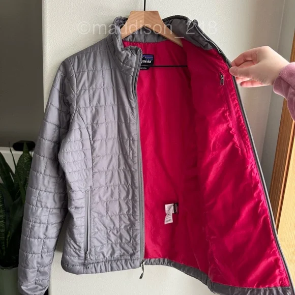 Patagonia Nano Puff Jacket Small Nickel Gray Windproof Water Resistant S - Picture 14 of 16